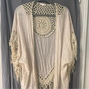 Everleigh Cream Crochet Cover-Up